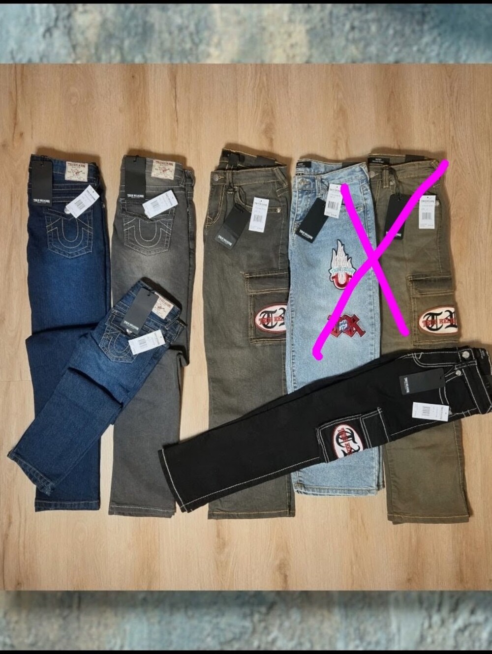 NWT True Religion Boys Jeans Mega Lot 5-Pair Bundle (5 - 16) Streetwear & Cargo